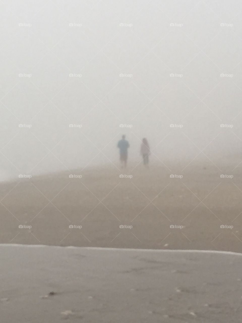Walking into the fog 