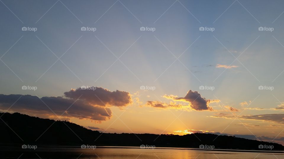 Sunset, Water, Landscape, Dawn, Lake