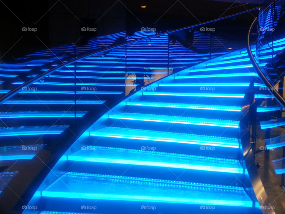 Blue Glow Stairs