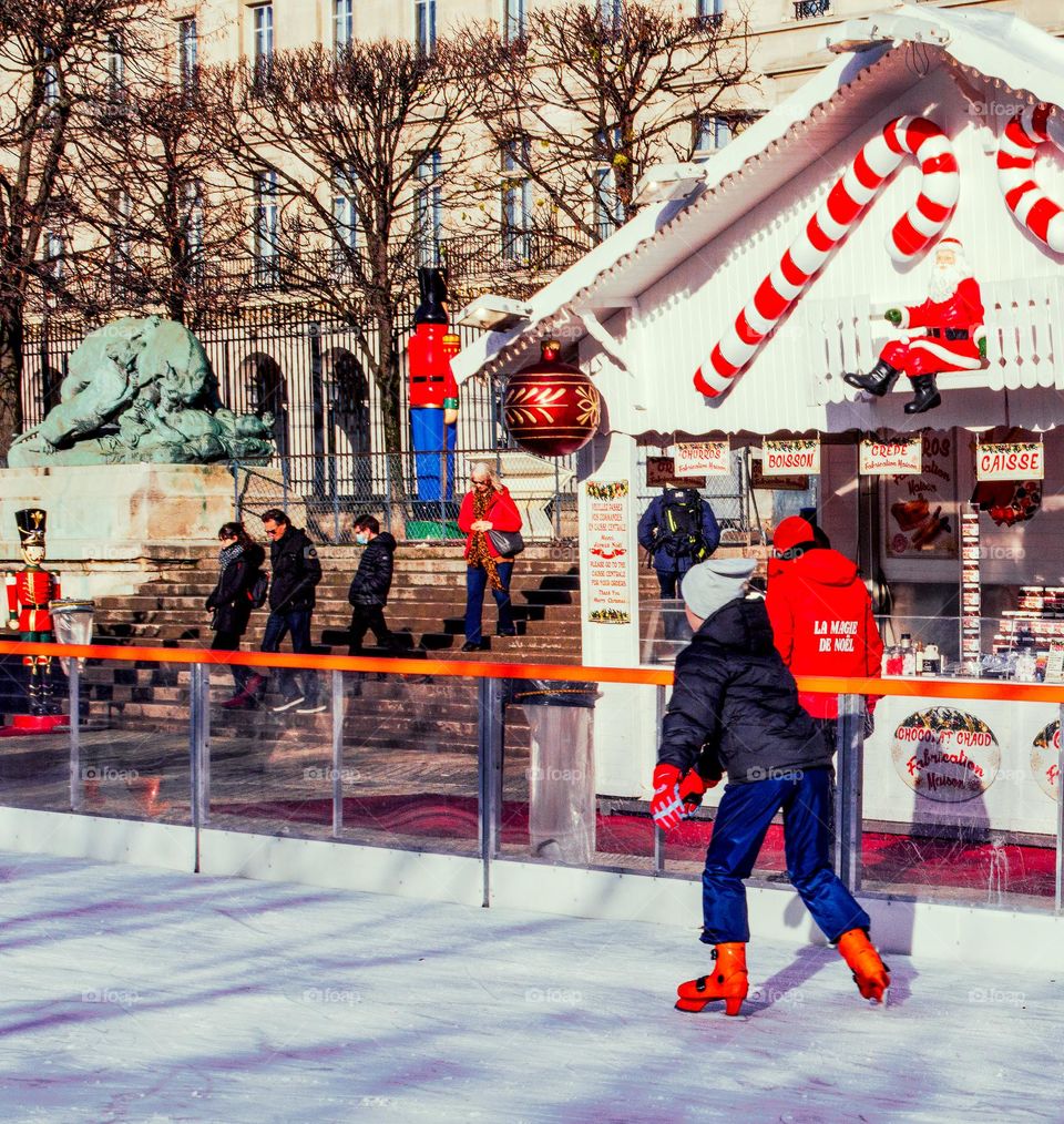 Ice skating