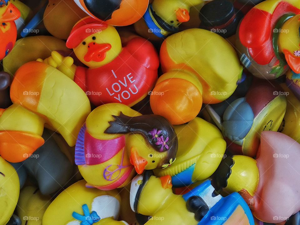 Colorful Rubber Duckies