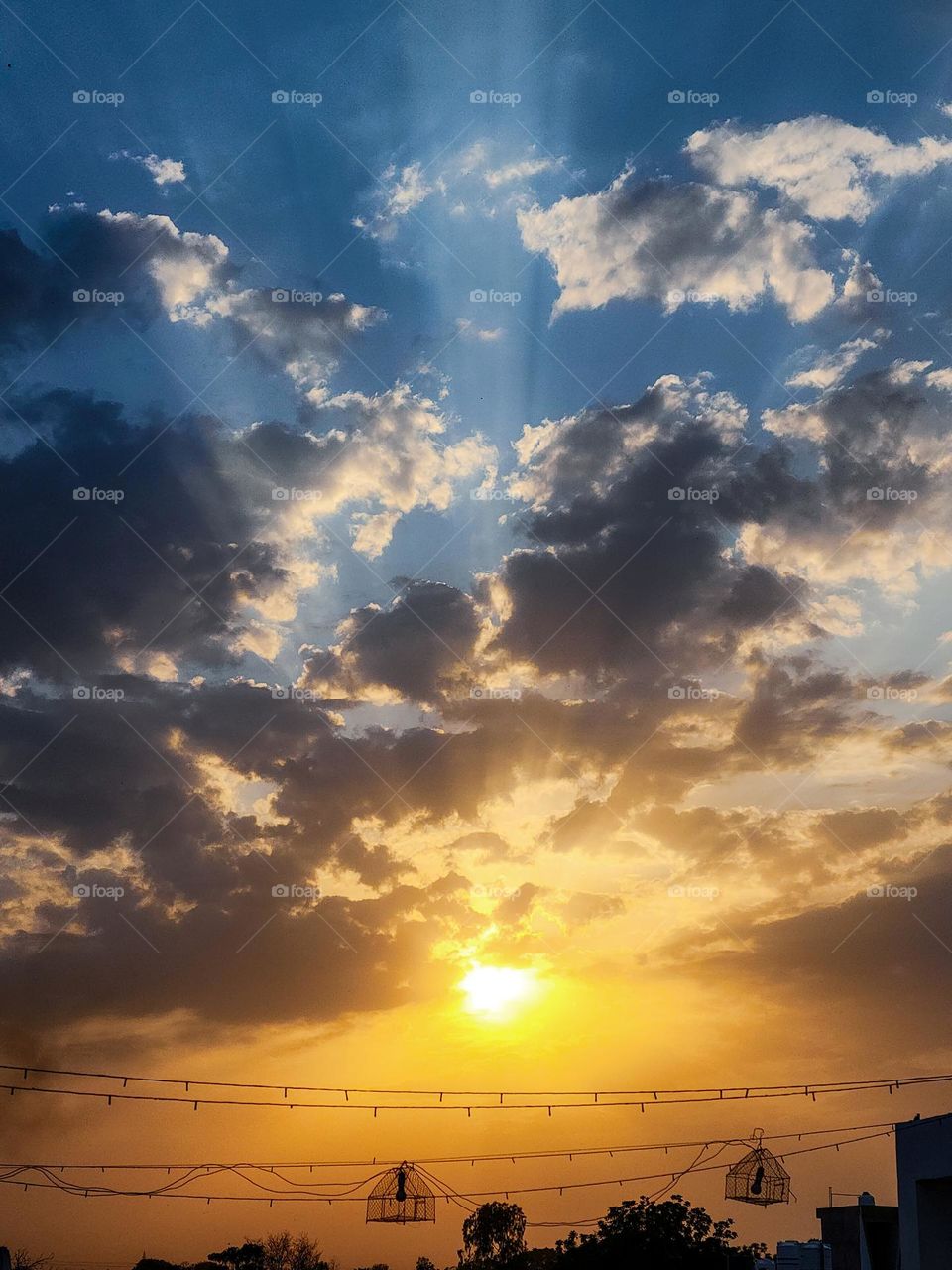 Sunset with beautiful clouds