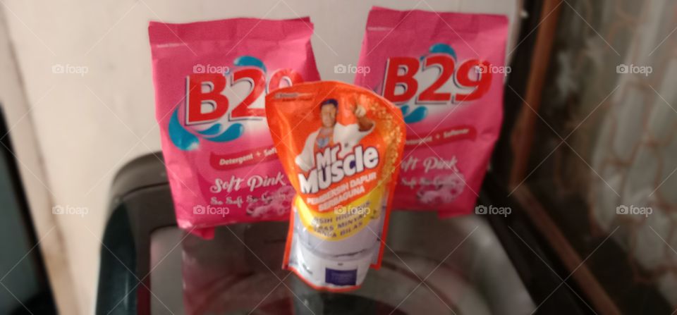 Dish soap and clothes