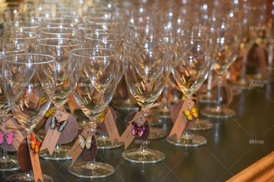 Butterfly Wedding Glasses