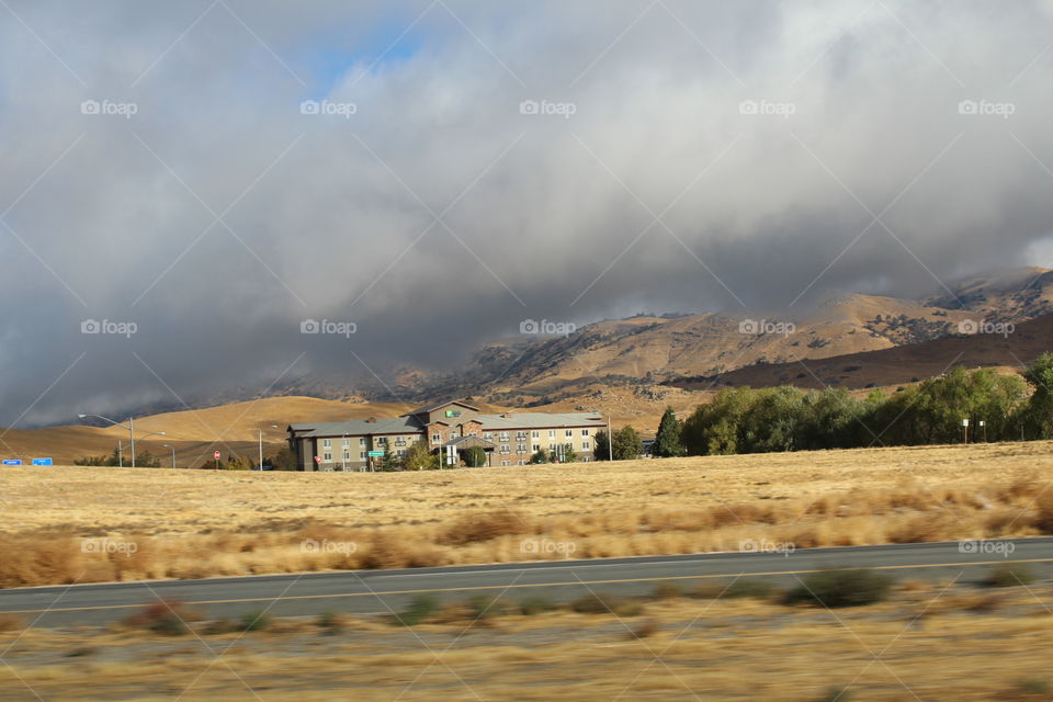road trip, storm clouds