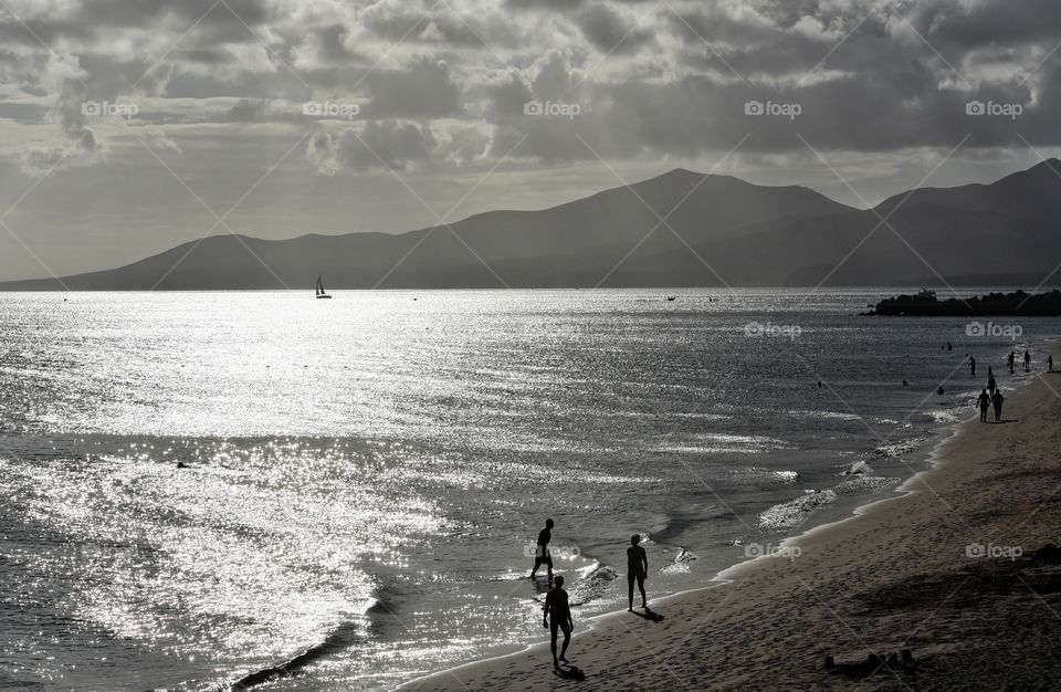 Water, Beach, Sea, No Person, Sunset