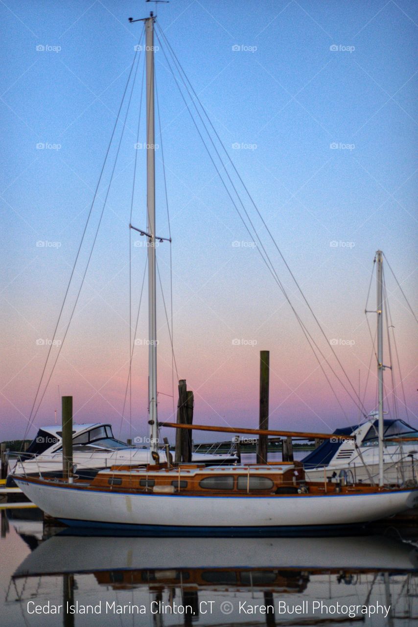 Sailboat at sunrise 