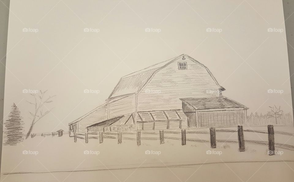 The Red Barn drawing