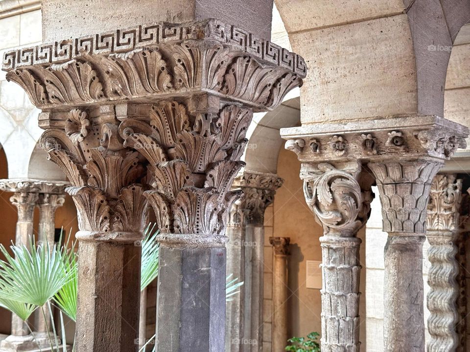 Decorative stone columns 