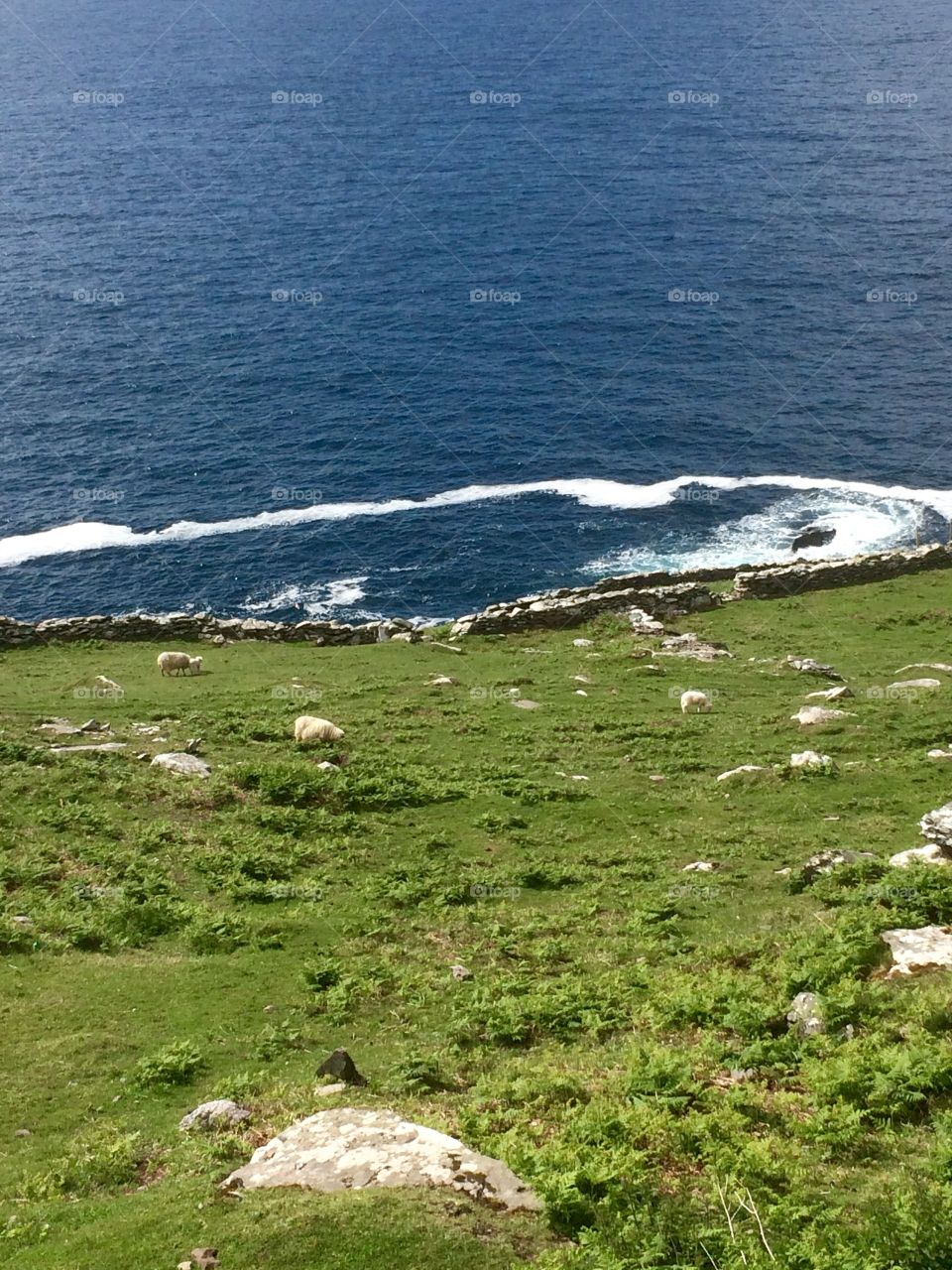 Dingle peninsula along the Irish coast 