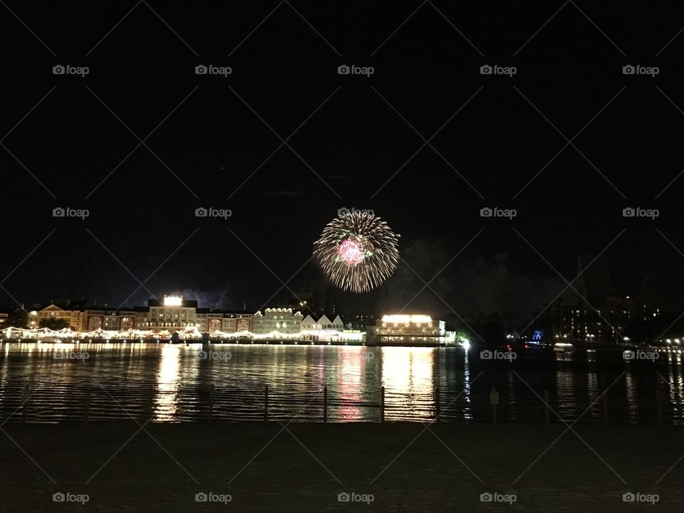 Fireworks over Disney Boardwalk