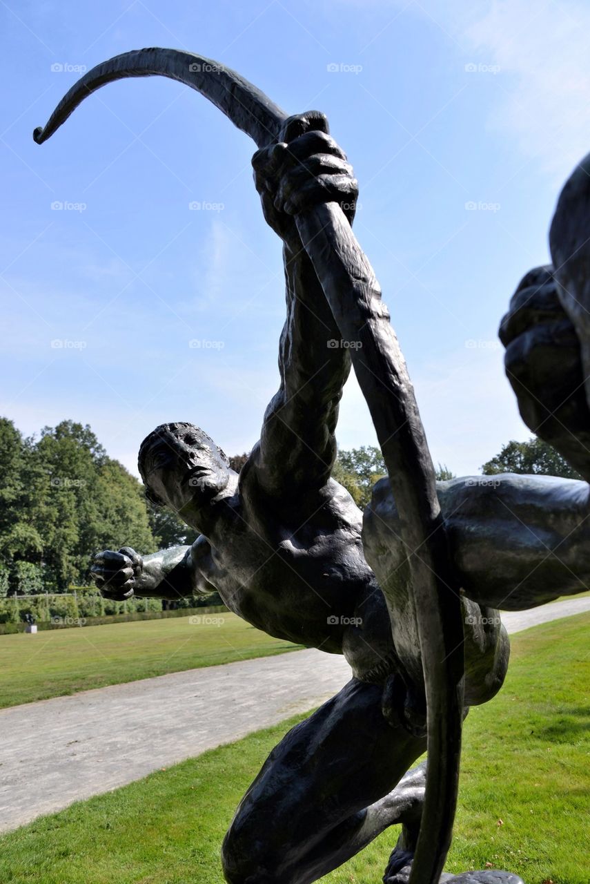 Sculpture of a bowman