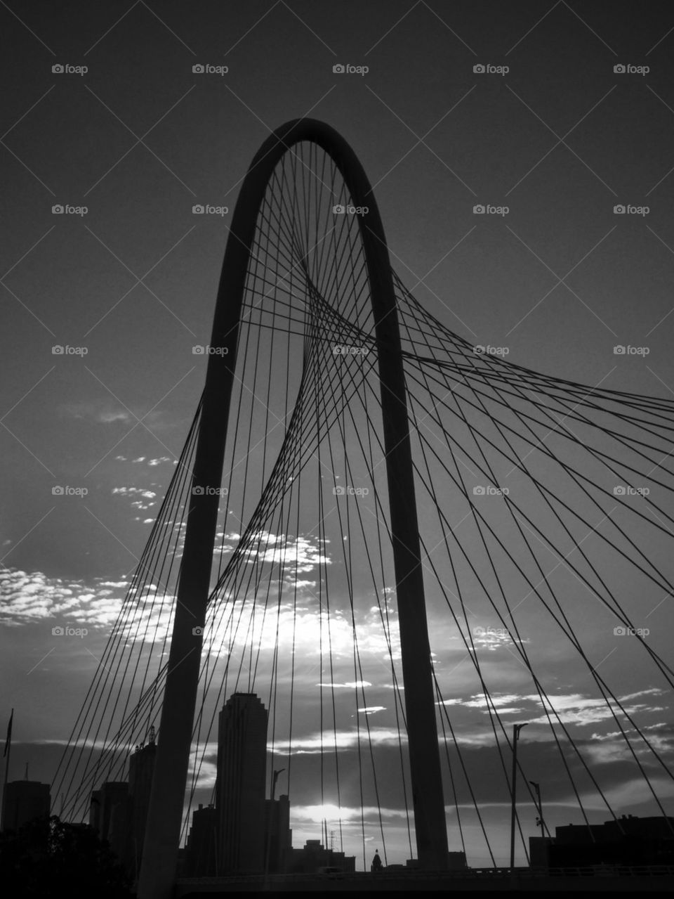 Margaret Hunt Hill Bridge in black