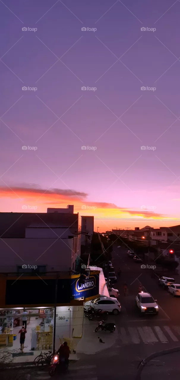 por do sol rosa