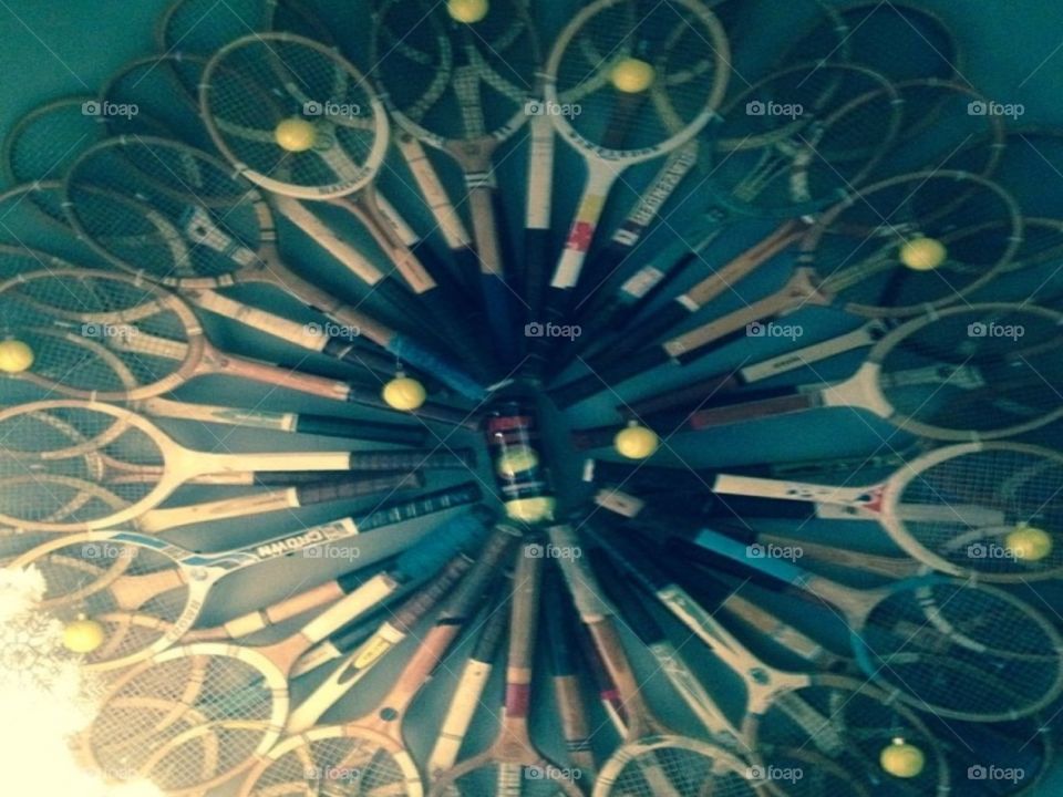Tennis racquet art