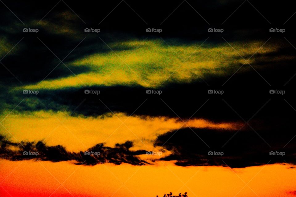 sunrise on a cloudy day