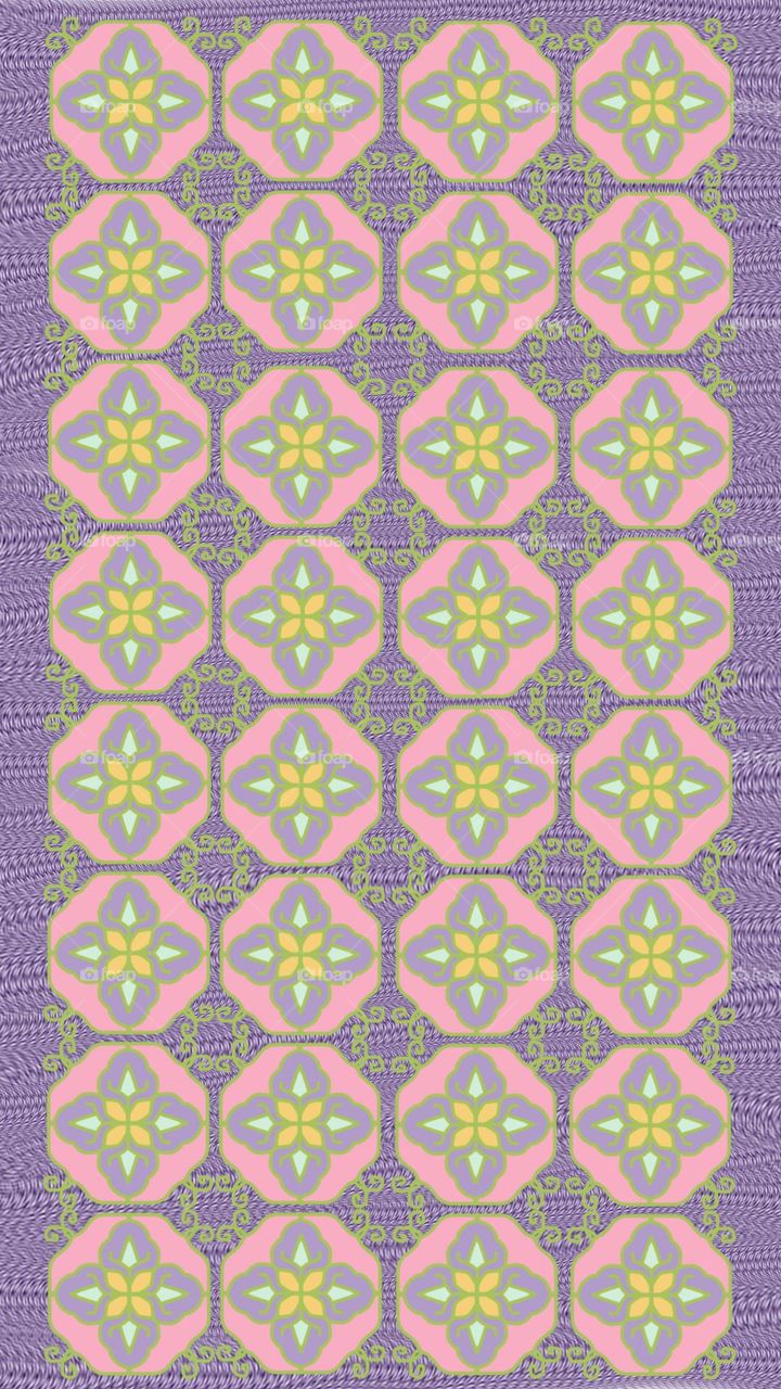 Fabric patterns, graphic patterns, tile patterns, Thai patterns Simple style on a white Lift the flowers and say hello.