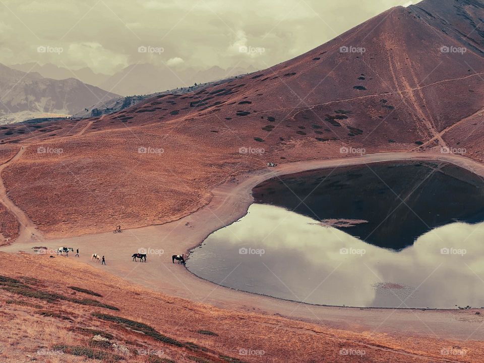 Landscape in mountains 