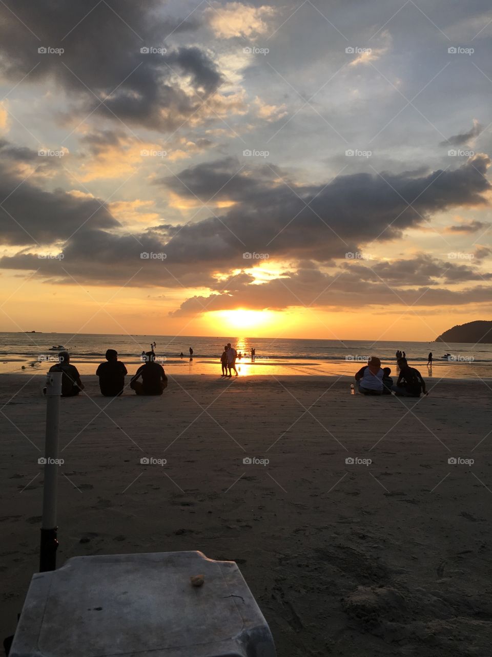 Break taking sunset on Tengah Beach, Langkawi 