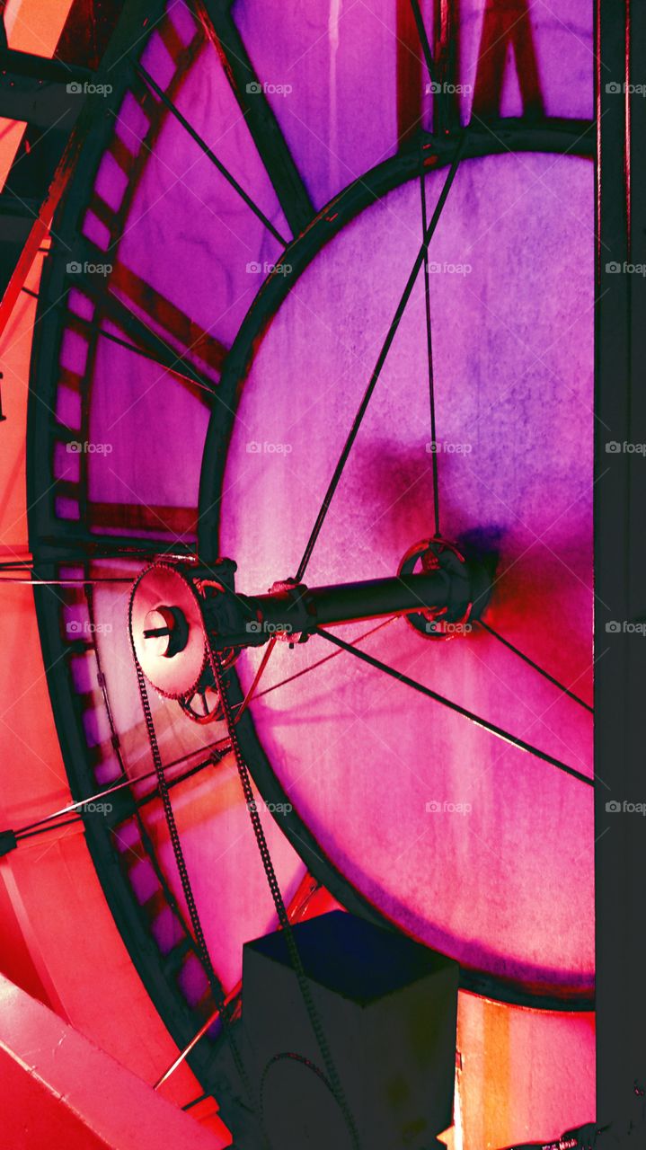 Gear of the clock machine of the clock on the clock tower