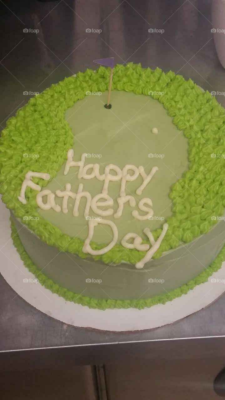 Fathers Day Golf Cake. decorated at work in Lafayette CO