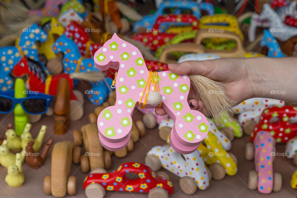 wooden toy horse