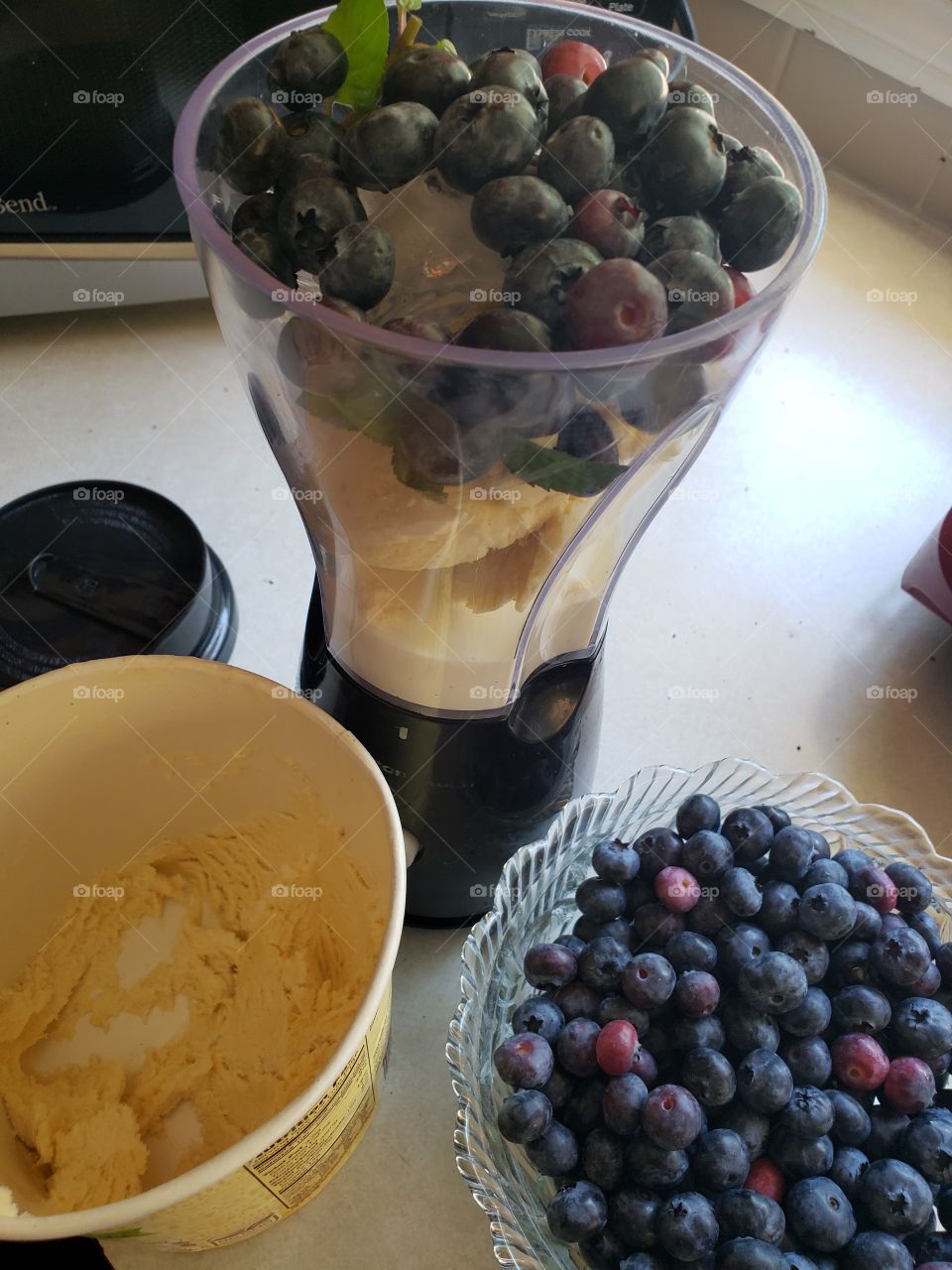 fresh blueberry milkshake