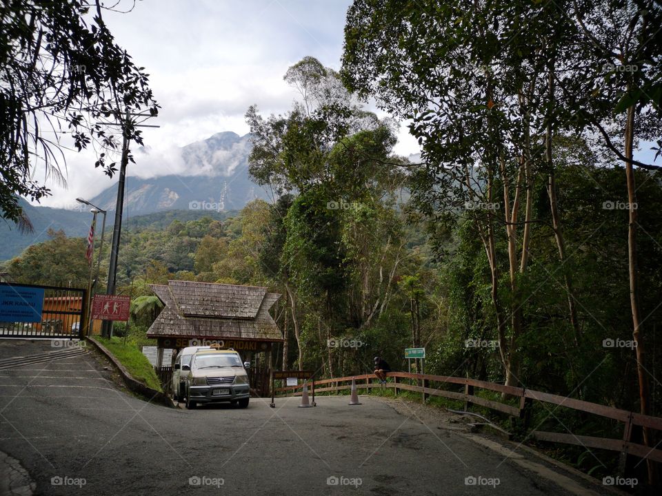 The road towards timpohon gate, hiking trail of the infamous mount Kinabalu.