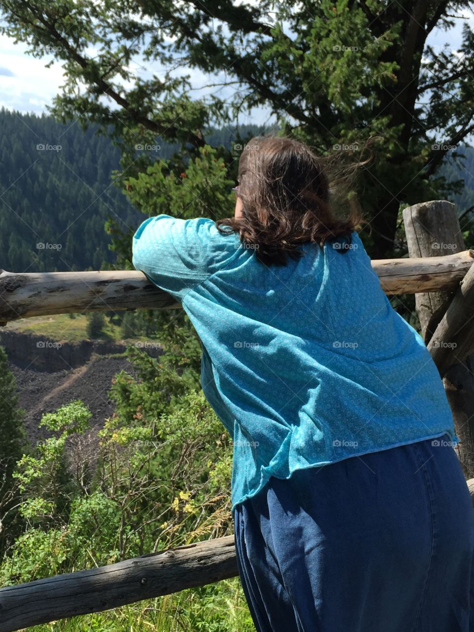 Woman enjoying the view 