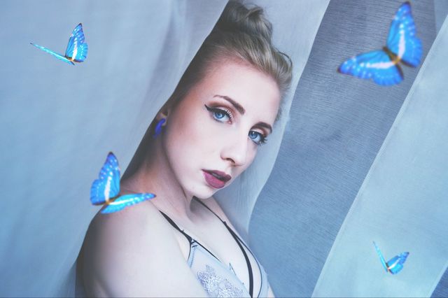 Girl and butterfly 