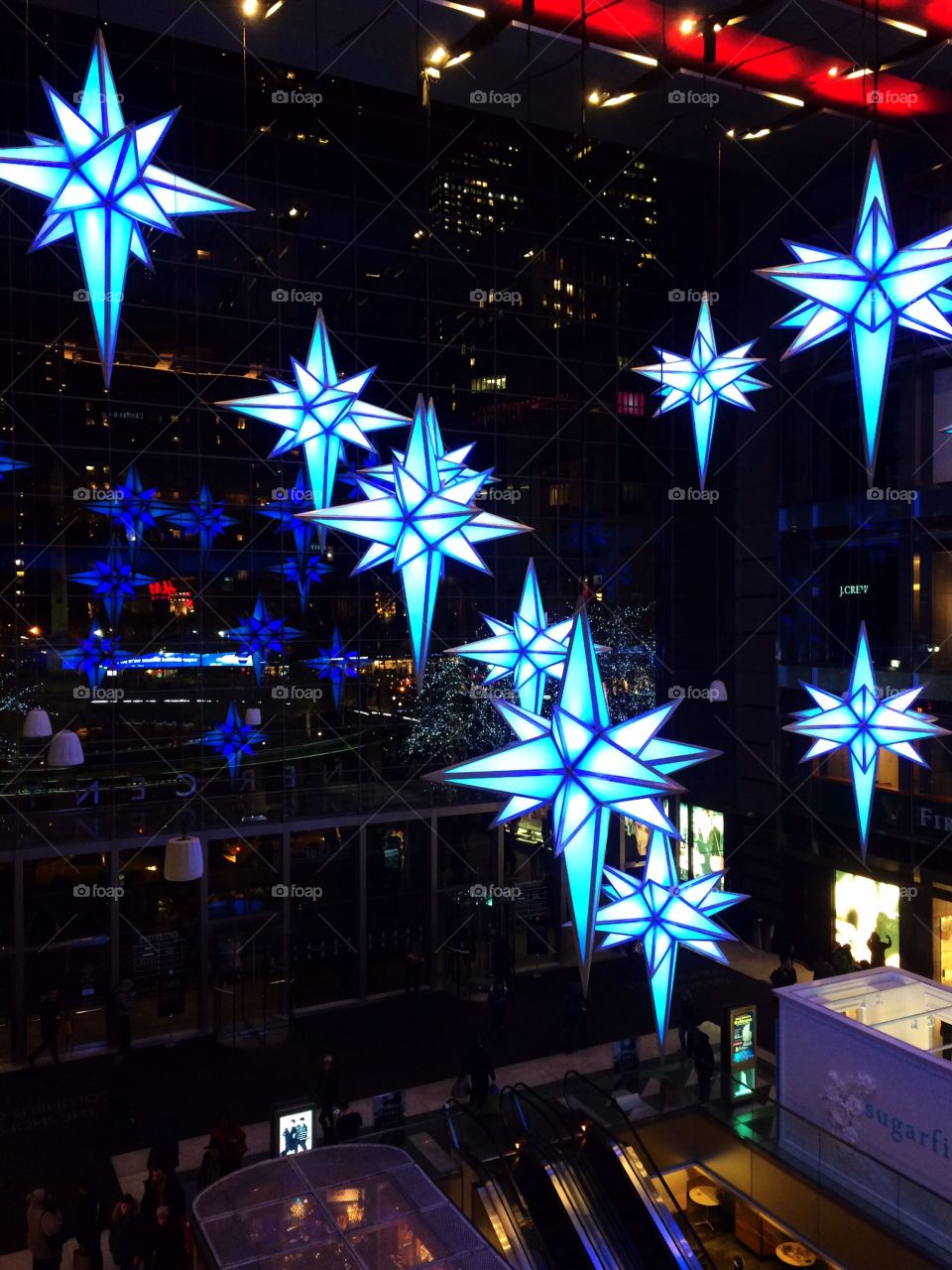 Blue Stars and Holiday Shoppers
