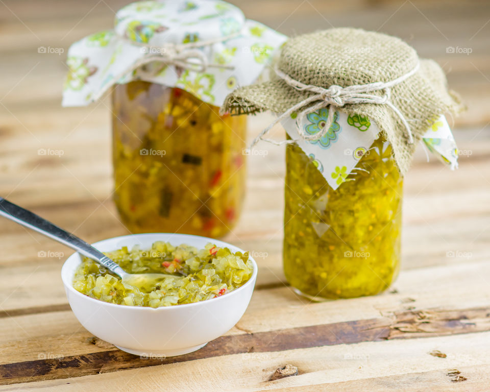 Old Fashioned Relish in Mason Jars