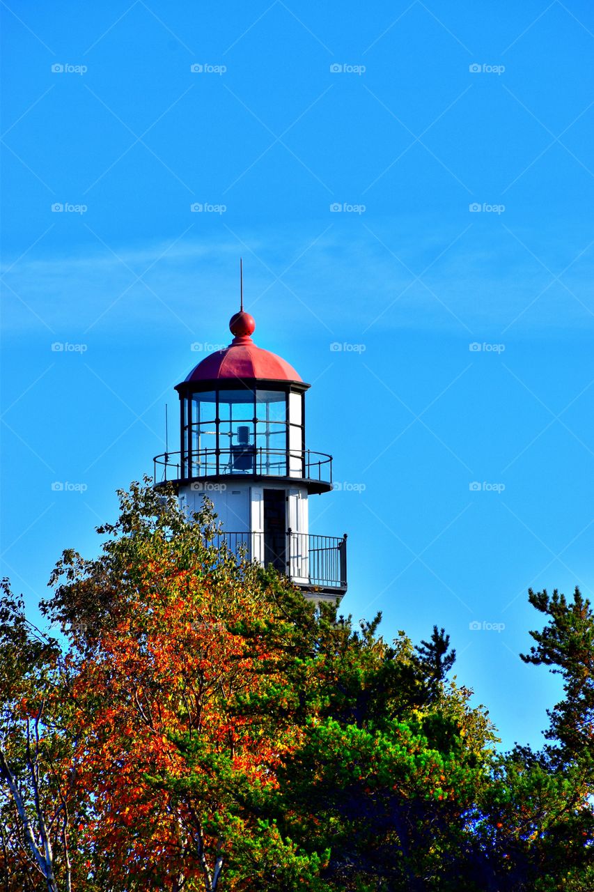 Lighthouse in fall