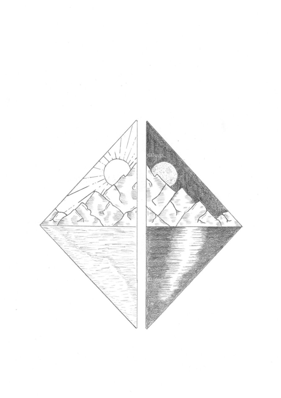 Abstract Mountain/Sea