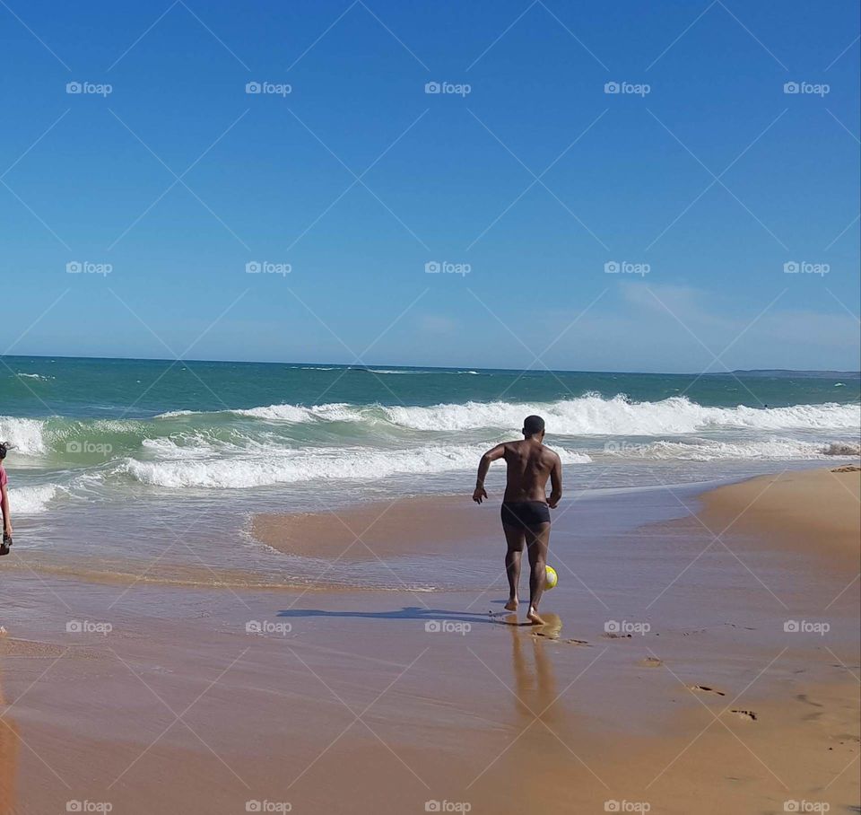 The man on the beach