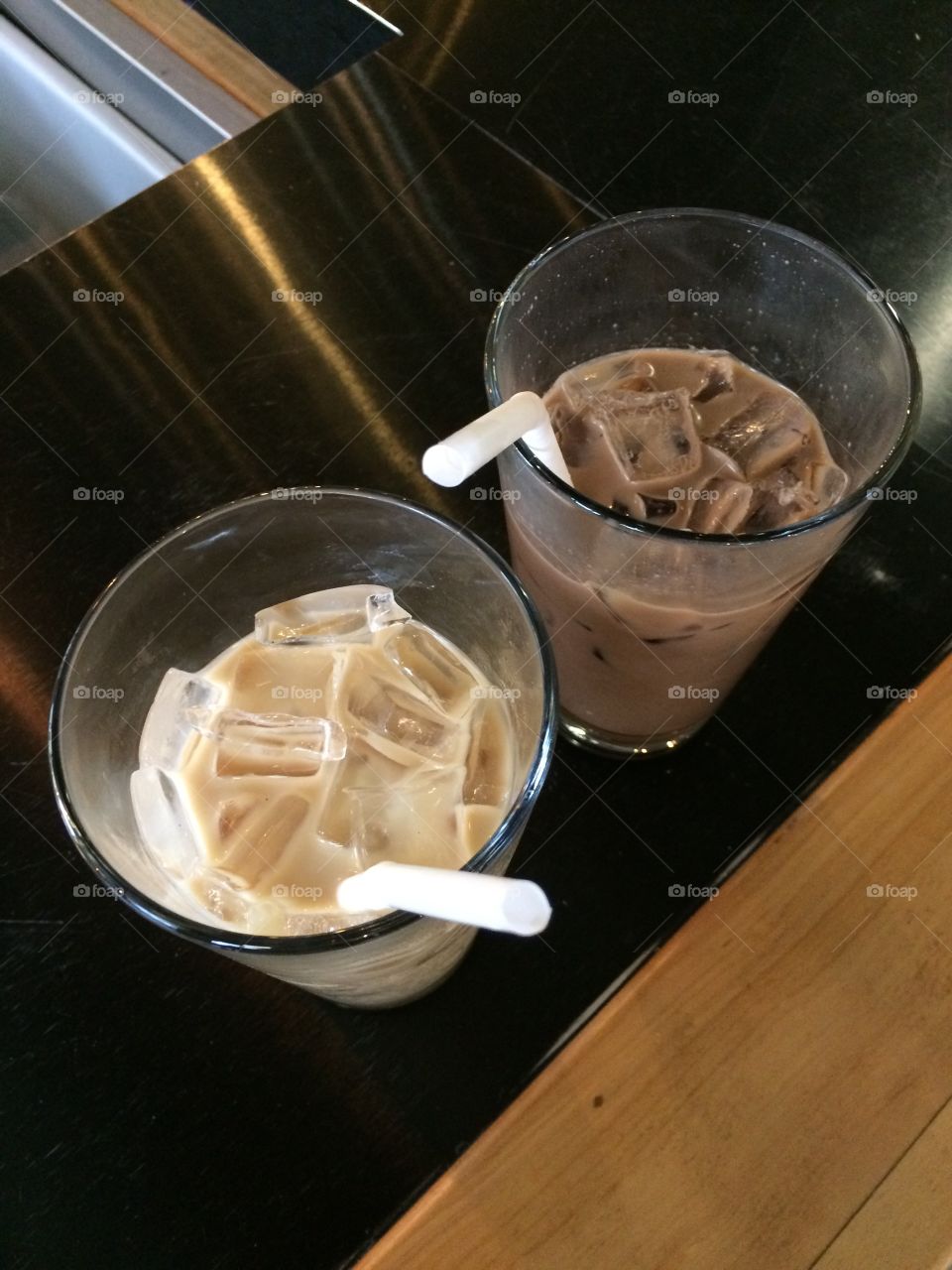 Iced Coffee. Latte and Mocha