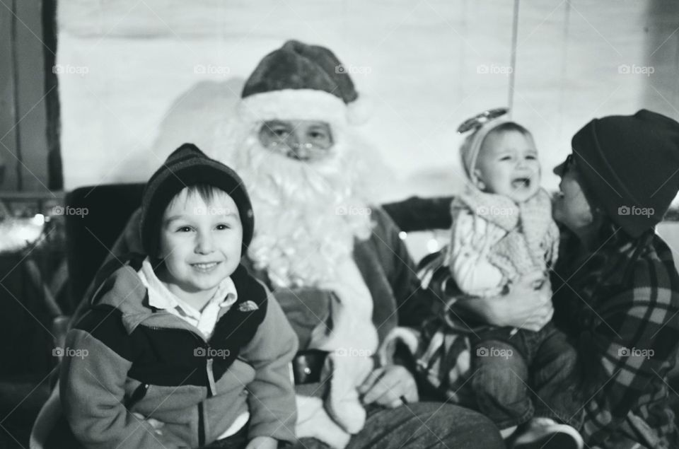 Santa and some babies 