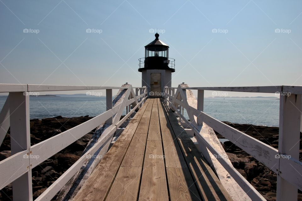 Sea, Lighthouse, Water, Ocean, Seashore