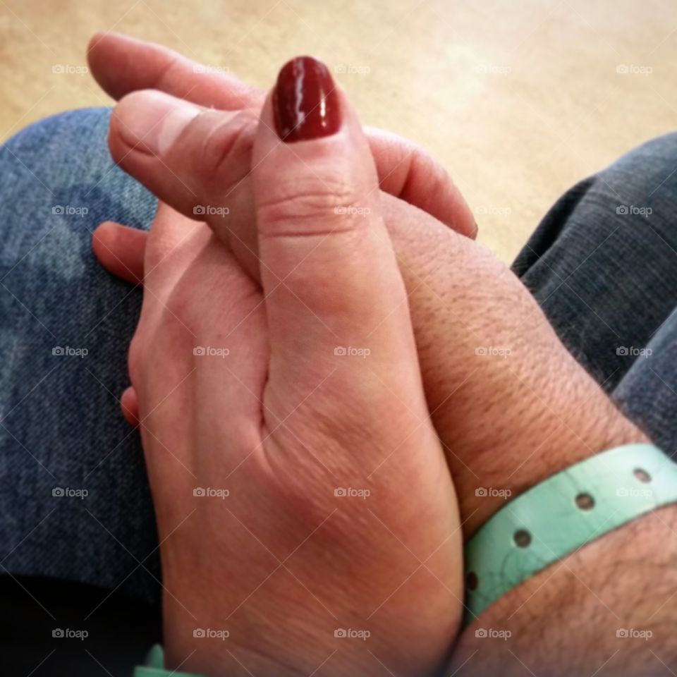 Handing His Hand While waiting for our son