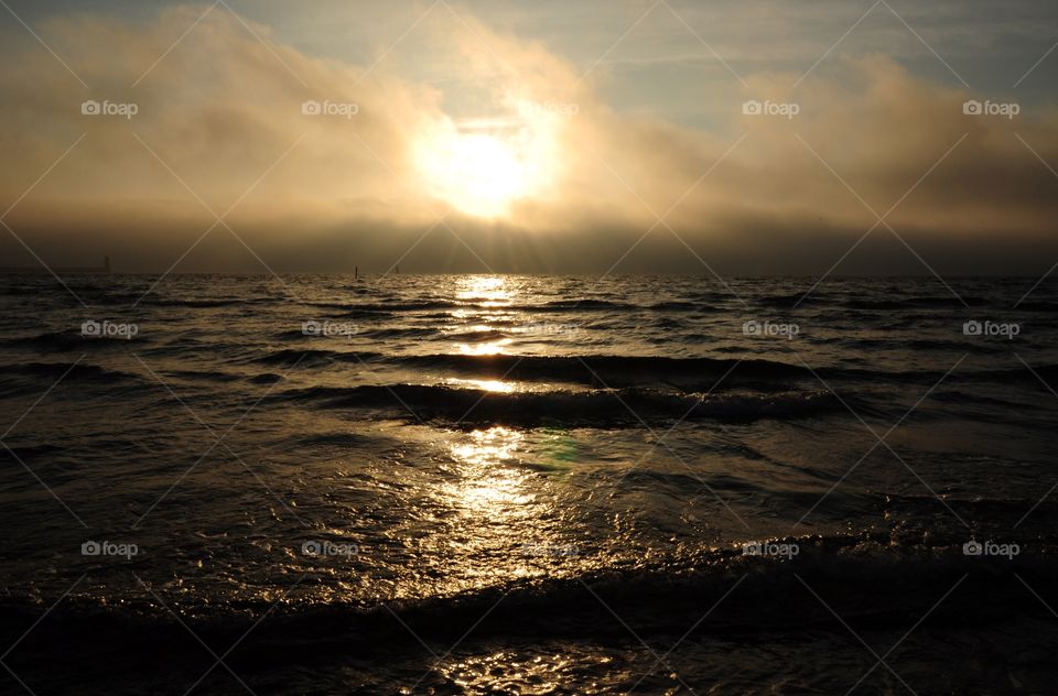 Sunset, Water, Sun, Beach, Dawn