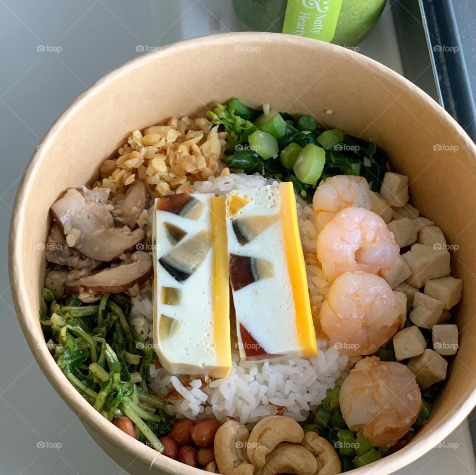 Leicha bowl meal Hakka cuisine 