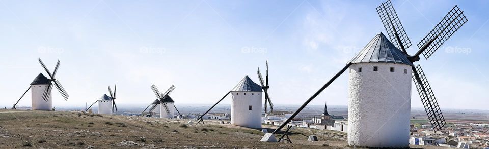 Antique windmills in Spain