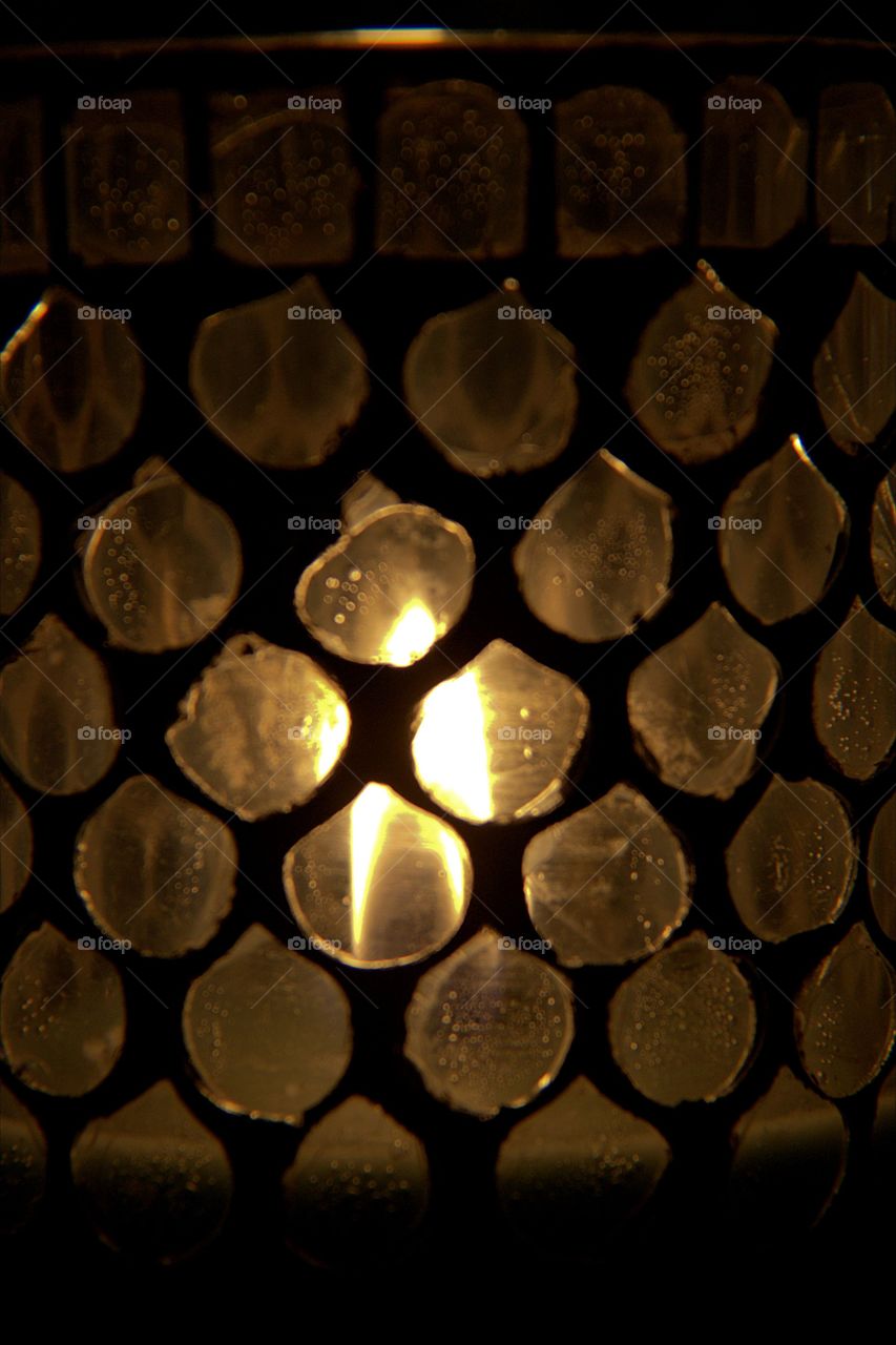 Soft Glow Flame of Lit Candle