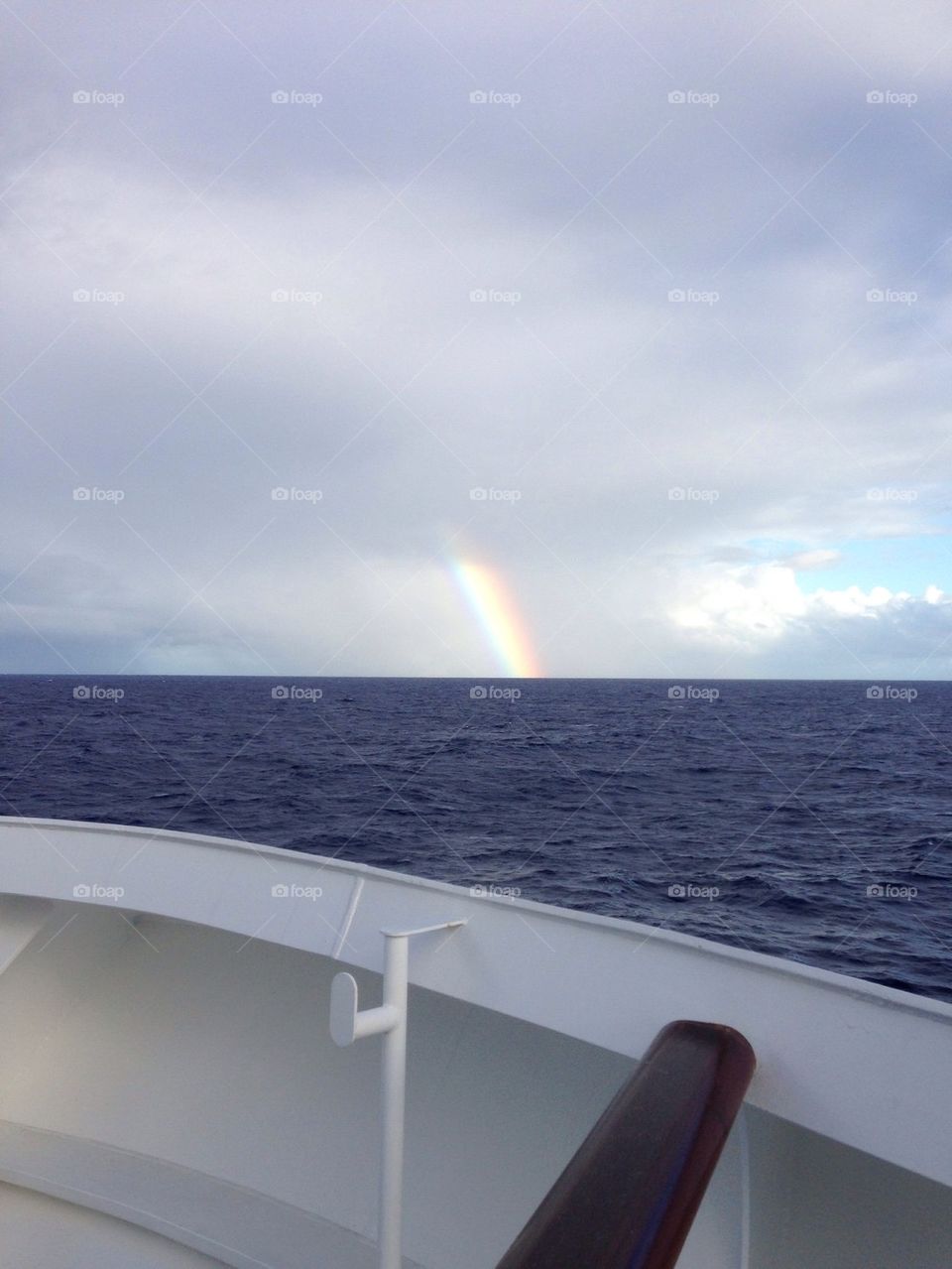 Rainbow in the ocean