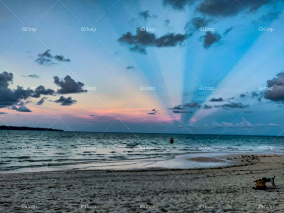 Sitting on a beach enjoying the sunset is the most beautiful part of life