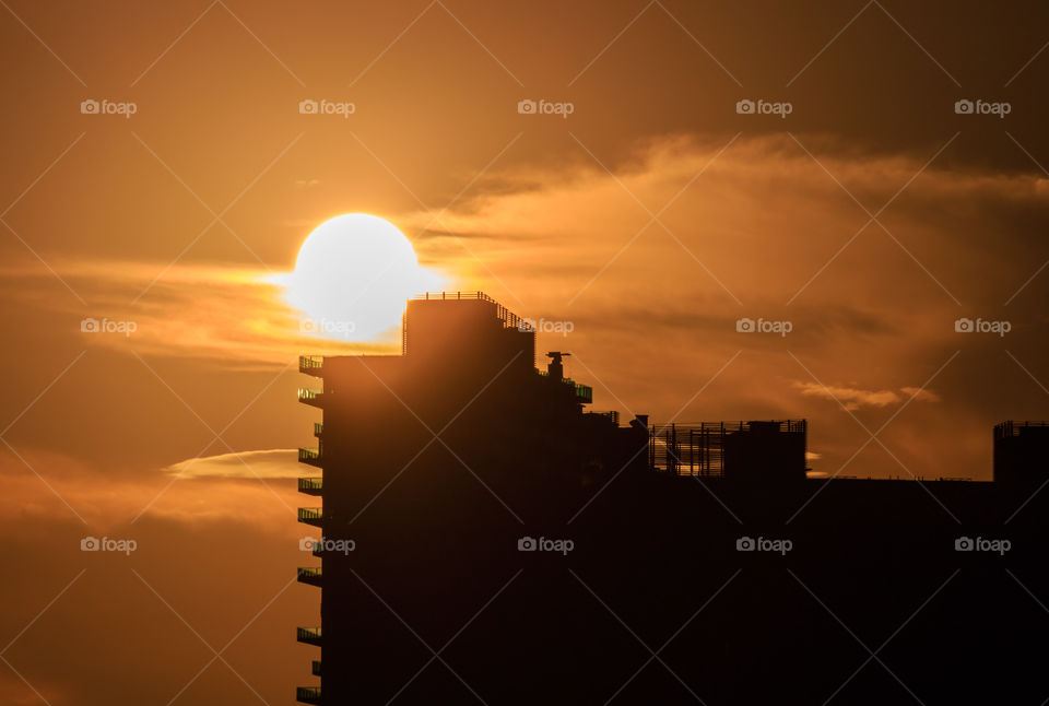 Summer sun at its setting down time.