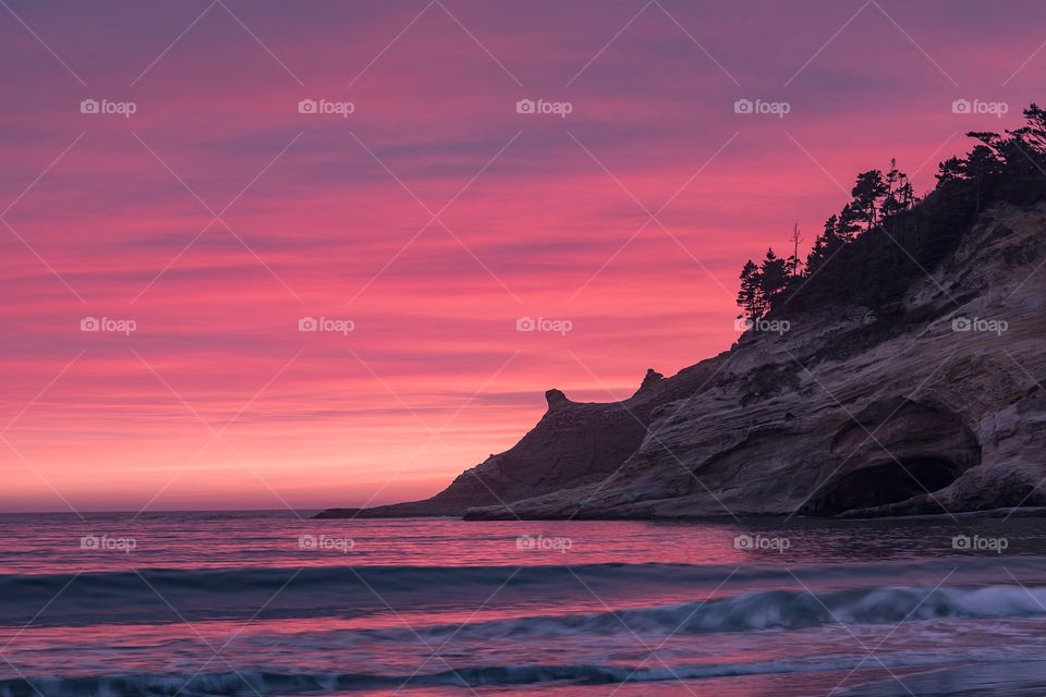Sunsets over the Oregon coast 