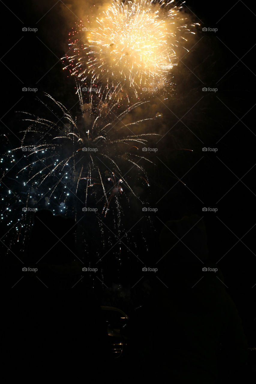 Fireworks, holiday, lights, flicker, splash, celebration, joy, sky, black sky, bright lights against the black sky, night, summer, night sky,
Bright lights of the salute against the black sky