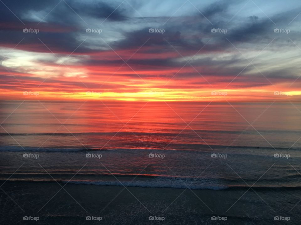 Encinitas California Pacific Ocean Sunset. 