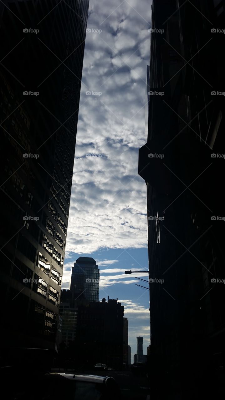 skyscraper clouds